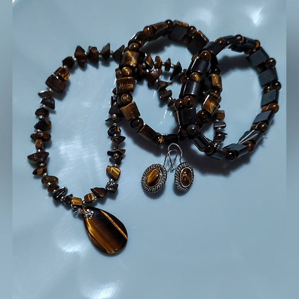 Tiger Eye Jewelry Set